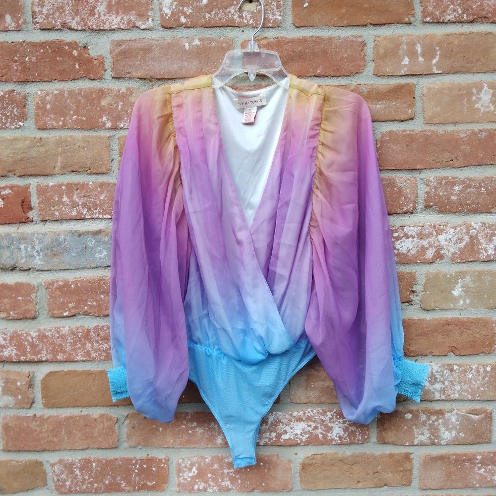 Flying tomato rainbow body suit S
